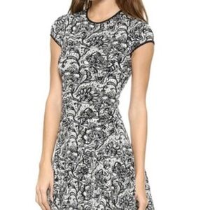 Torn by Ronny Kobo Black and White Floral Mini Dress